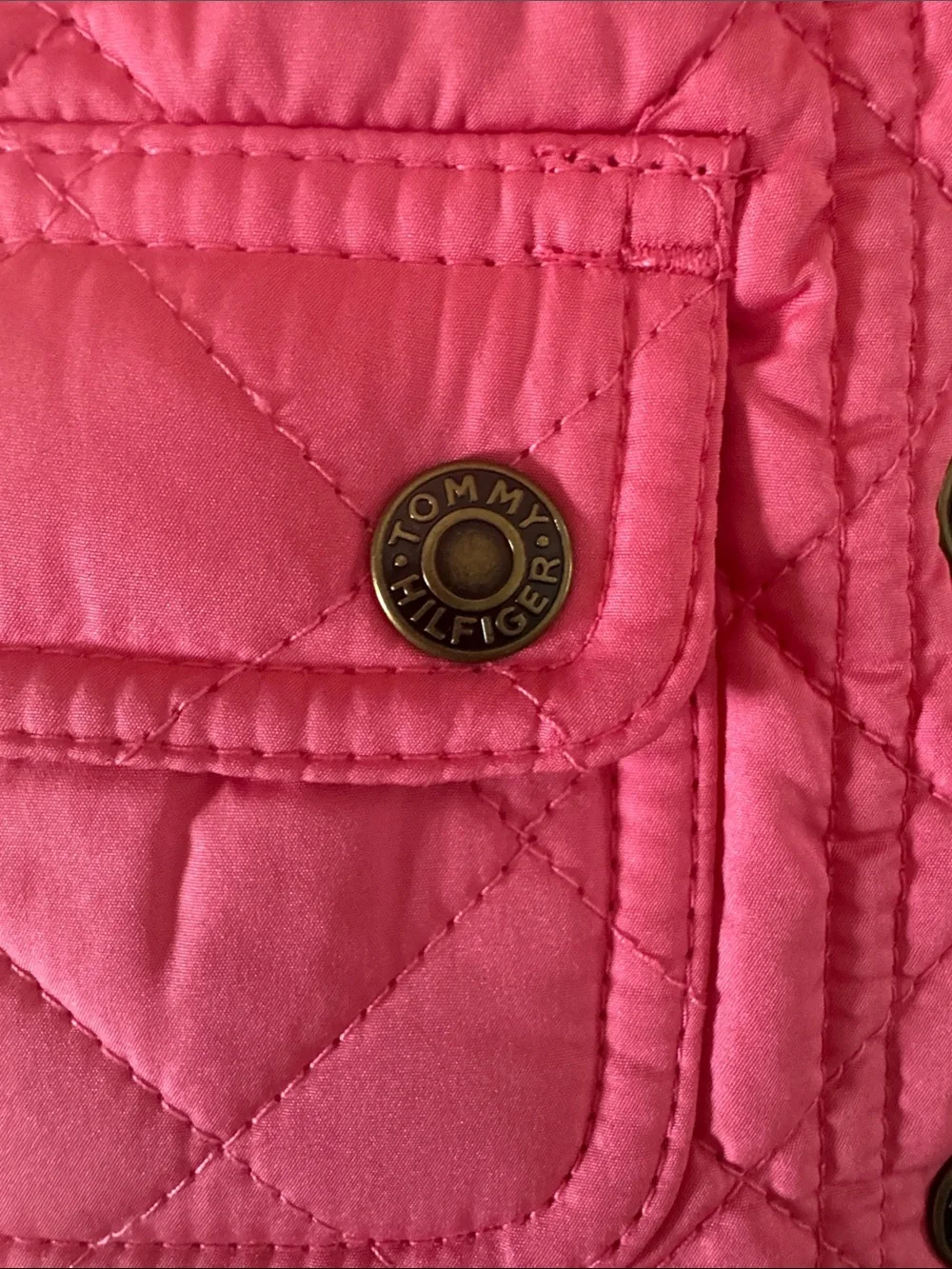 Toddler Tommy Hilfiger Quilted Hooded Jacket Hot Pink Size 3-6 Months